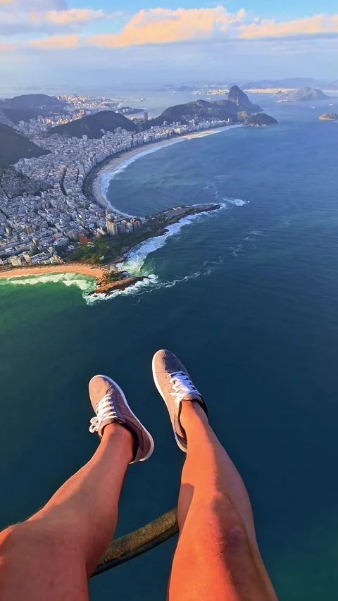 Arpoador POV Helicopter View Video stock 324837450