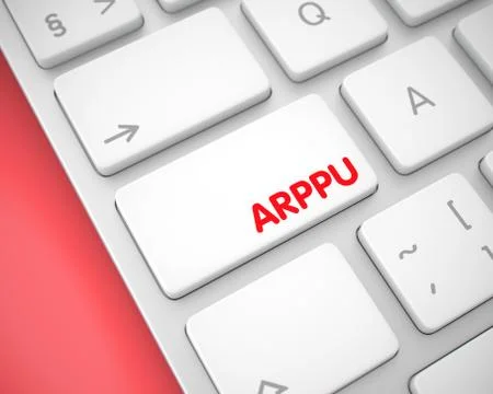 ARPPU - Message on White Keyboard Key. 3D Illustrazione stock