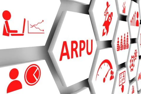 ARPU concept cell background 3d illustration Stock Illustration