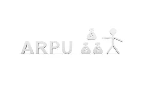 ARPU concept white background 3d render illustration Stock Illustration
