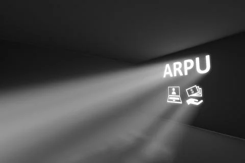 ARPU rays volume light concept 3d illustration Stock Illustration
