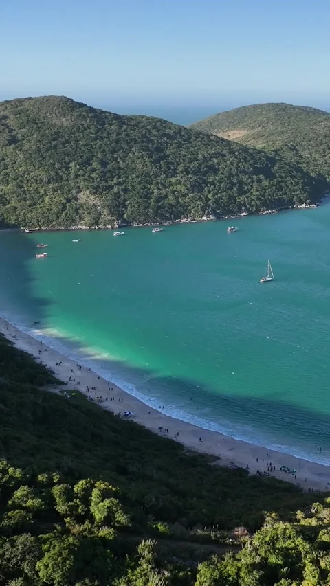 Arraial do Cabo, Rio de Janeiro. Forno Beach, Aerial View Stock Footage 343752217