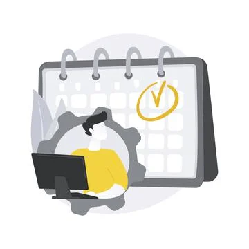 Arrange appointment abstract concept vector illustration. Stock Illustration