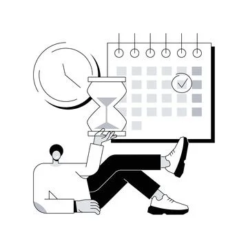 Arrange appointment abstract concept vector illustration. Stock Illustration