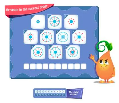 Arrange in the correct order Stock Illustration