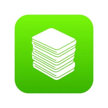 Arranged clothes icon green vector 스톡 일러스트