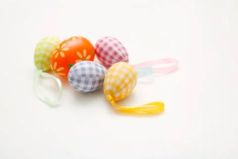 Arrangement of colorful easter eggs. Foto stock