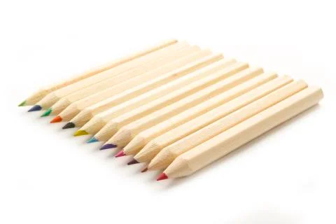 Arrangement of crayon Stock Photos