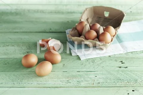 An Arrangement Of Eggs And Egg Shells
