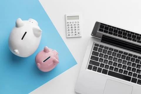 Arrangement with finances elements Stock Photos