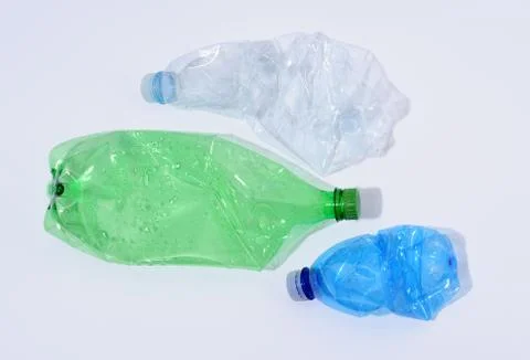 Arrangement plastic bottles Stock Photos