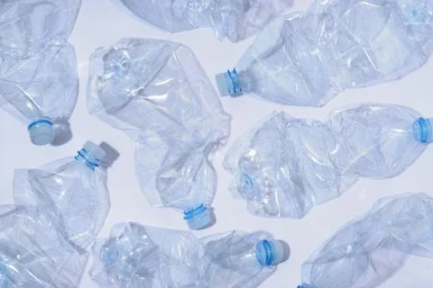Arrangement of plastic bottles 库存照片