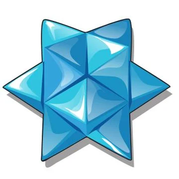 Arrangement of triangular pieces of ice in the form of hexagonal stars isolated Stock Illustration