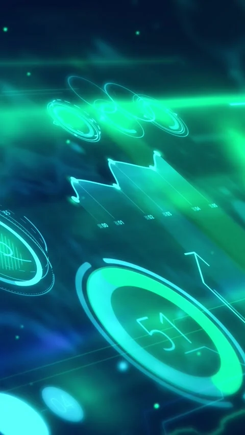 Array of abstract infographics with economic data Stock Footage 257399478