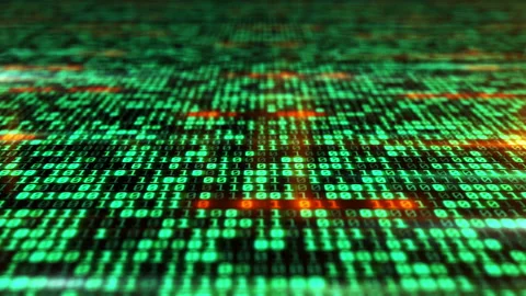 An array of binary code in green Stock Footage 171707809