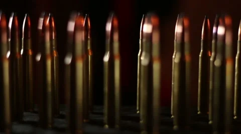 Array of Bullets Stock Footage 60062598