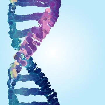 Array of colorful circles with glow. Abstract background. Paper cut pieces. P Stock Illustration