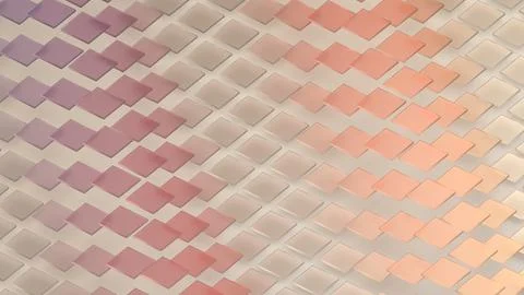 An array of colorful squares undulates like gentle waves Stock Photos