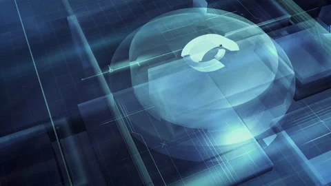 An array of data in virtual space. 스톡 동영상 135817199