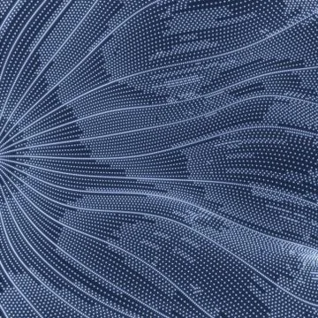 Array with Dynamic Particles. 3d Futuristic technology style. Stock Illustration