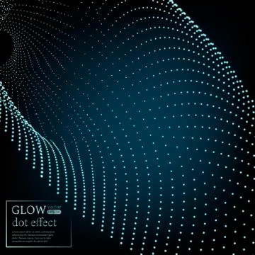 Array with Dynamic Particles. 3D Technology Style. Abstract Background. Illustrazione stock