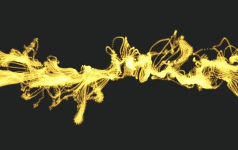 Array with Dynamic Particles. 3D Technology Style. Ilustración de archivo