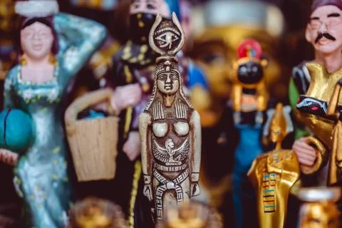 Array of Egyptian artifacts and souvenirs in Cairo, Egypt Stock Photos