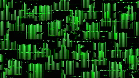 An array of equalizers. A canvas of dynamic fluctuations. Video stock 170120622