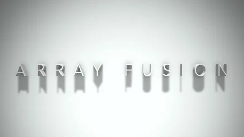 Array fusion 3D title animation white text on a white background Stock Footage 299370597