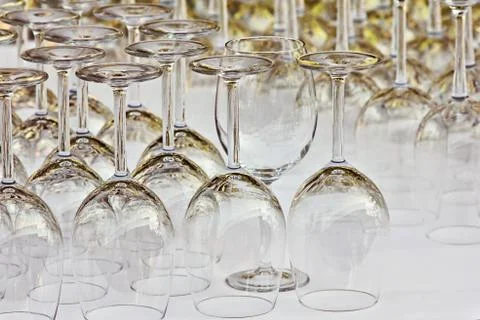 Array of glasses Foto stock