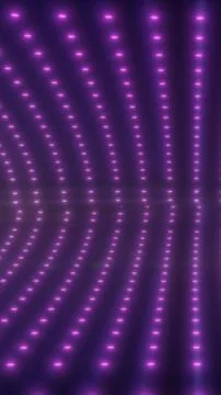 An array of glowing purple dots arranged in rows, creating an abstract, futur Stock Illustration