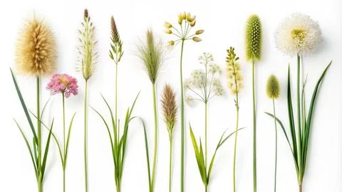 Array-of-grass-flowers-in-various-stages-of-bloom- (1) Stock Photos