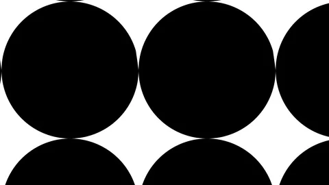 Array Grid of Large Circles Filling Frame Endless Loop Stock Footage 118985772
