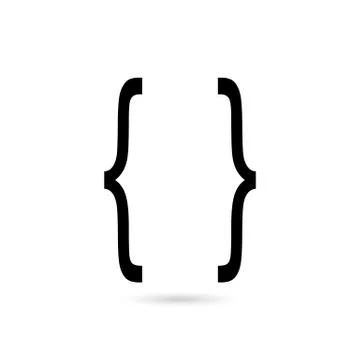 Array icon isolated code on clean background. Programming code concept drawin Stock Illustration