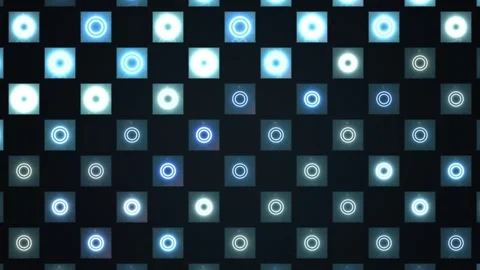 An array of light patterns arranged in a grid Video stock 339298632