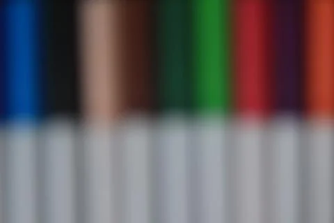 An array of markers or colored pencils produces a beautiful bright colorful Stock Photos