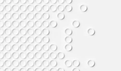 Array or grid of offset spaced white circular rings background wallpaper ba.. Stock Illustration