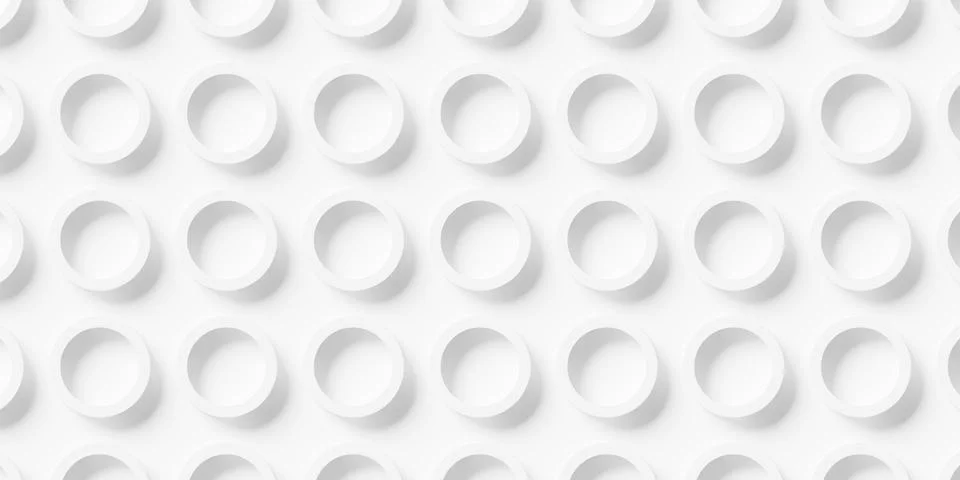 Array or grid of offset spaced white circular rings background wallpaper ba.. イラスト素材