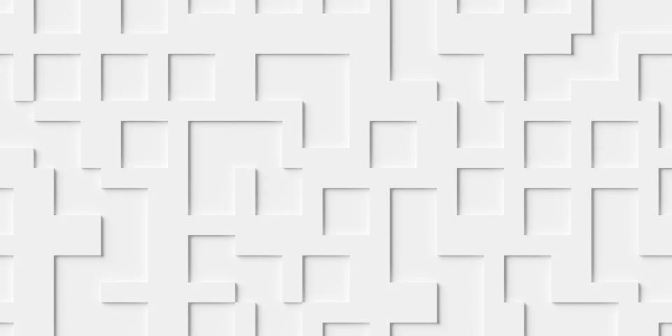 Array or grid of white rectangle or cube corners background wallpaper banne.. Stock Illustration