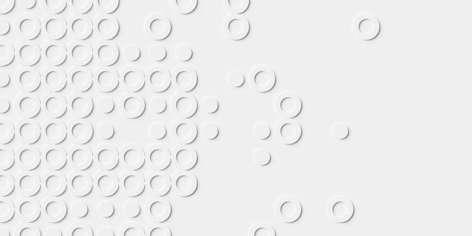 Array or grid of white rings and circles background wallpaper banner textur.. 스톡 일러스트