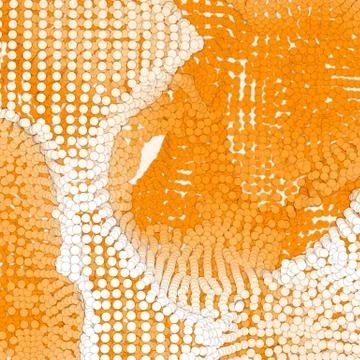 Array of paper cut circles with shadows in form of abstract organic shape. Ab Ilustración de archivo