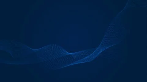 Array of particles flowing over dark background Stock-Illustration