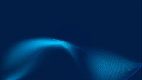 Array of particles flowing over dark background Stock Illustration