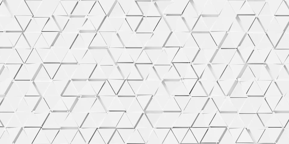 Array of randomly rotated white triangles background wallpaper banner Illustrazione stock