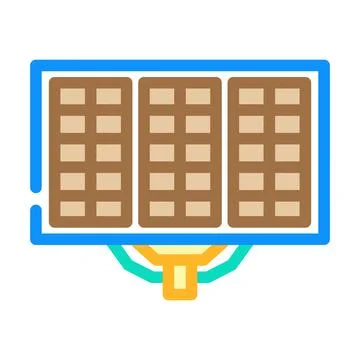 Array solar panel color icon vector illustration Stockillustratie
