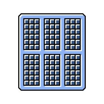 Array solar panel color icon vector illustration Stockillustratie