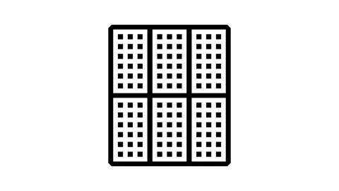 Array solar panel glyph icon animation Stock Footage 326151287