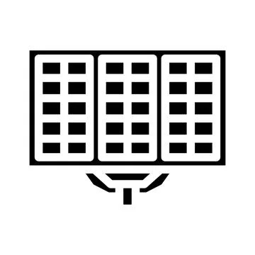 Array solar panel glyph icon vector illustration Stockillustratie