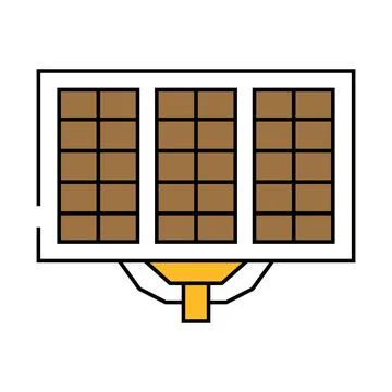 Array solar panel icon color illustration Stockillustratie