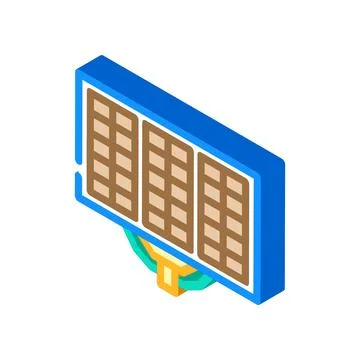 Array solar panel isometric icon vector illustration Ilustración de archivo